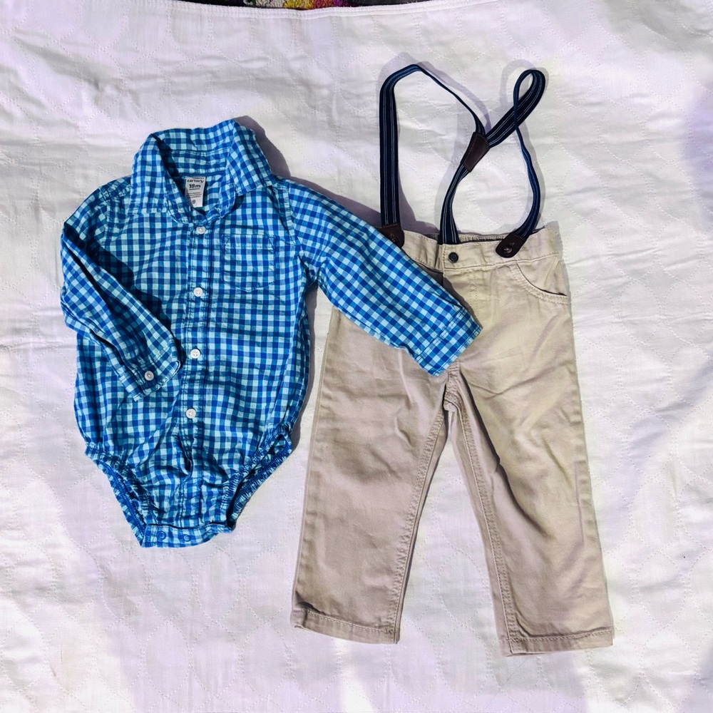 Carter’s 3pc Suspender Suit Set
